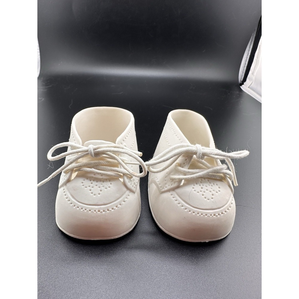 Cabbage Patch Kids Doll Vtg Coleco White Plastic Shoes Oxford High Tops Laces P